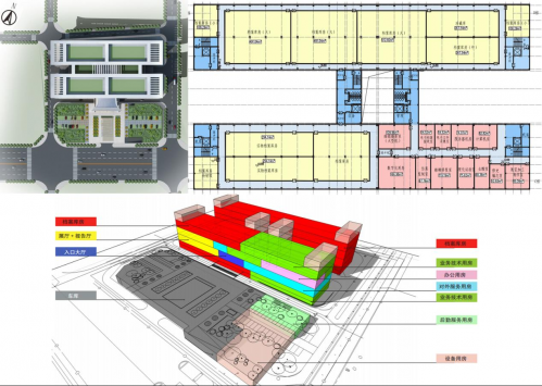建筑平面布局与空间布局示意